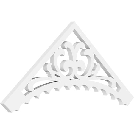 Ekena Millwork Pitch Genova Architectural Grade PVC Gable Pediment, 36"W x 15"H x 1"P (10/12) GPP036X015X100GEN